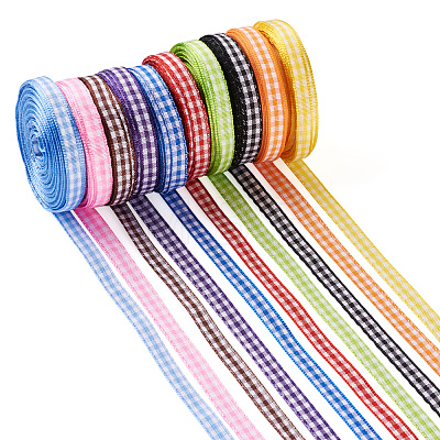 10Rolls 10 Colors Polyester Ribbon OCOR-TA0001-36A-1