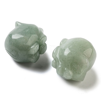 Natural Green Aventurine Carved Figurines DJEW-L023-C02-1