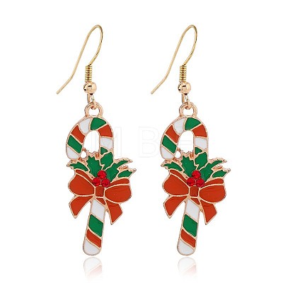 Christmas Theme Alloy Plastic Dangle Earrings FS-WG6FBD6-17-1