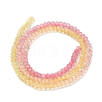 Transparent Painted Glass Beads Strands X1-DGLA-A034-T1mm-A07-1