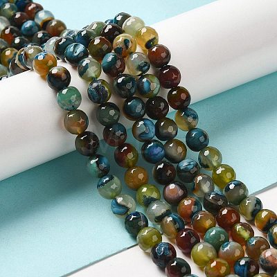 Natural Agate Beads Strands G-G079-A05-03-1