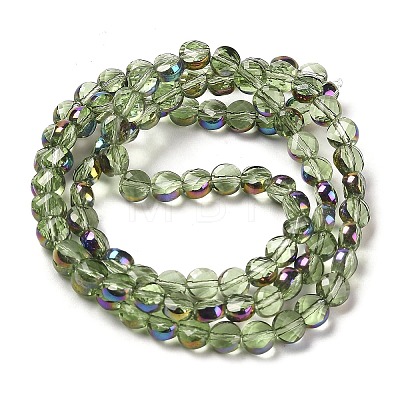 Electroplate Transparent Glass Beads Strands EGLA-Z001-02H-1