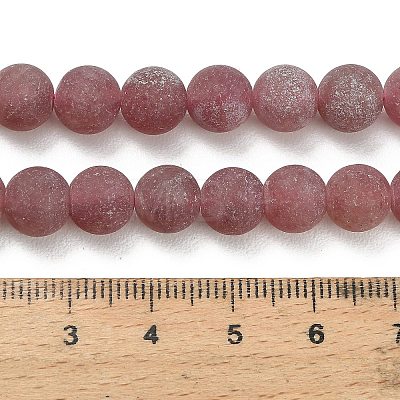 Natural Strawberry Quartz Beads Strands G-P626-8mm-04-1