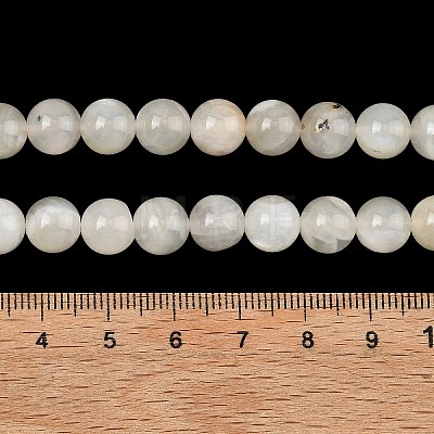 Natural White Moonstone Beads Strands G-C277-A01-8mm-1