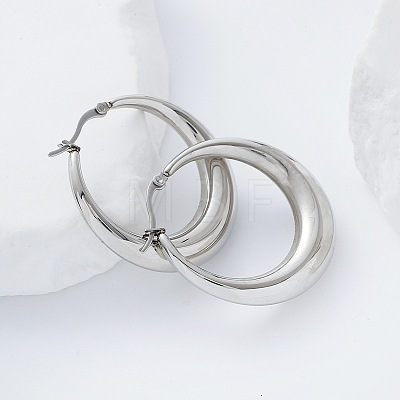 304 Stainless Steel Hoop Earrings HU3505-1
