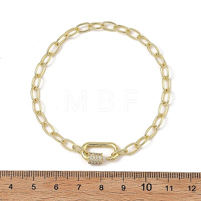 Brass Paperclip Chain Bracelets BJEW-JB14224-1