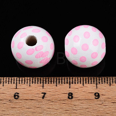 Easter Theme Printed Wood Beads WOOD-T032-22I-1