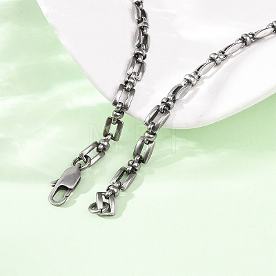 Unisex 304 Stainless Steel Necklaces NJEW-C115-07AS-1
