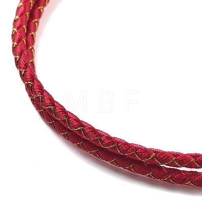 Polyester Cord Braided Necklace Makings MAK-L043-03G-12-1