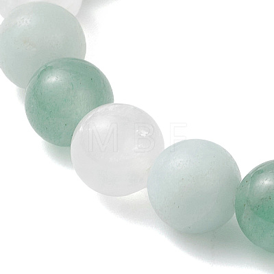 Natural Quartz Crystal & Green Aventurine & Amazonite Beads Stretch Bracelets for Women BJEW-TA00704-01-1