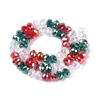 Electroplate Transparent Glass Beads Strands EGLA-N022-16A-A03-1