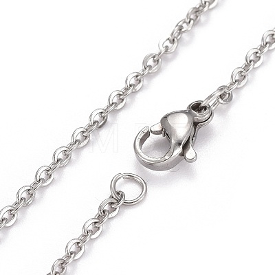 304 Stainless Steel Pendant Necklaces NJEW-Z004-01P-1