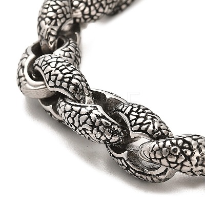 304 Stainless Steel Snake Link Chain Bracelets BJEW-E094-06AS-1