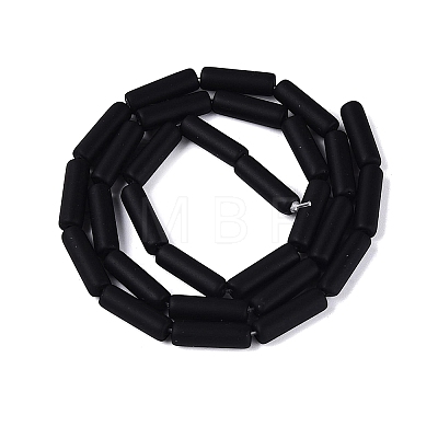 Frosted Opaque Glass Beads Strands GLAA-N070-01A-D01-1
