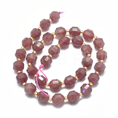 Natural Strawberry Quartz Beads Strands G-K303-A04-10mm-1