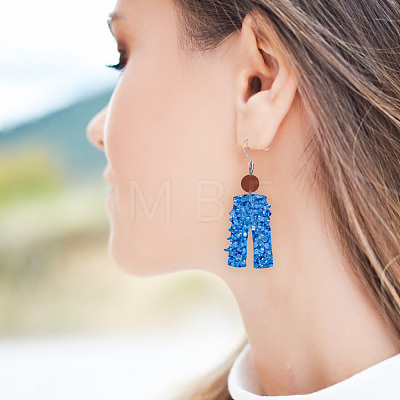 2Pcs 2 Style PET Plastic Earring Handwork Template DIY-WH0571-008-1