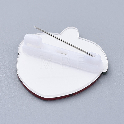 Acrylic Safety Brooches JEWB-D006-C04-1