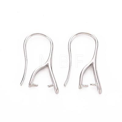 Brass Earring Hooks KK-R037-05P-A-1