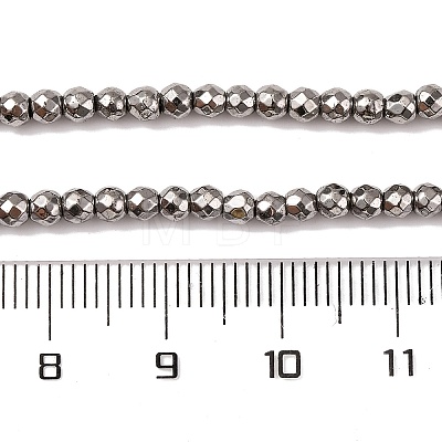 Electroplate Non-magnetic Synthetic Hematite Beads Strands G-J169B-3mm-07-1