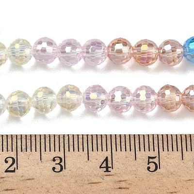 Electroplate Glass Beads Strands EGLA-D300-06-6mm-07-1