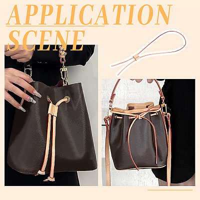 PU Imitation Leather Bag Drawstring Cord & Cord Slider Sets DIY-WH0453-50A-01-1