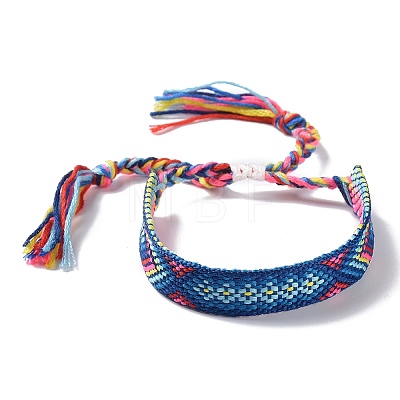 Polyester-cotton Braided Rhombus Pattern Cord Bracelet FIND-PW0013-001A-23-1