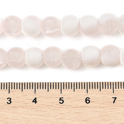 Frosted Crackle Glass Beads Strands GLAA-U001-6mm-M12-1