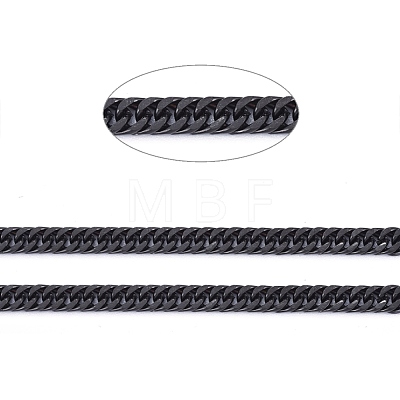 304 Stainless Steel Diamond Cut Curb Chains CHS-F013-02EB-1