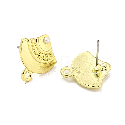 Rack Plating Alloy Stud Earring Finding FIND-C053-09B-G-1