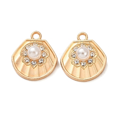 Alloy & ABS Imitation Pearl & Rhinestone Pendants FIND-K030-18D-G-1