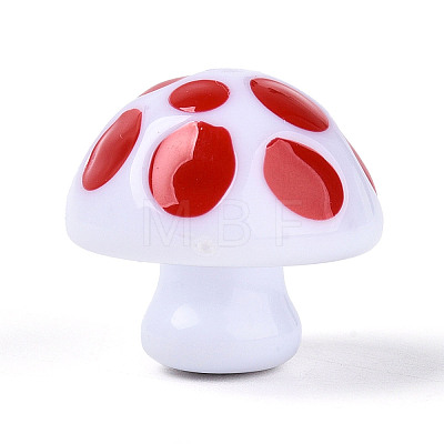 2Pcs Opaque Acrylic Enamel Beads MACR-N018-15A-1