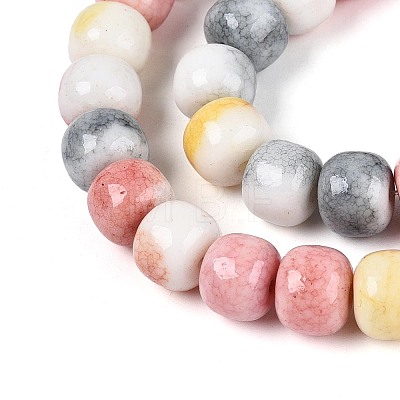 Ombre Effect Dyed Glass Beads Strands GLAA-N067-01A-07-1