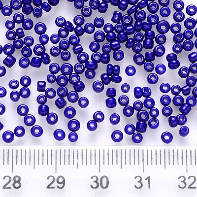 6/0 Baking Paint Glass Round Seed Beads SEED-S036-01C-07-1