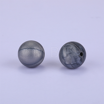 Round Silicone Focal Beads SI-JX0046A-12-1