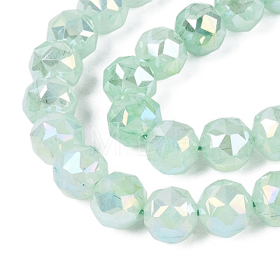 Anti-Tarnish Electroplate Glass Beads Strands GLAA-N064-10mm-12-1