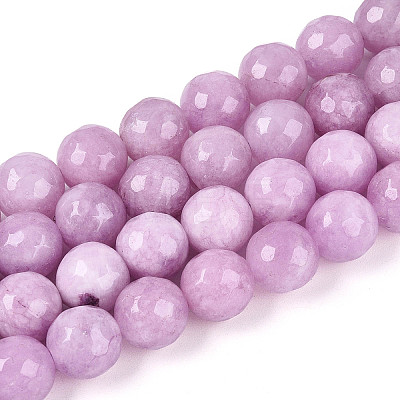 Natural White Jade Bead Strands G-R346-10mm-12-1