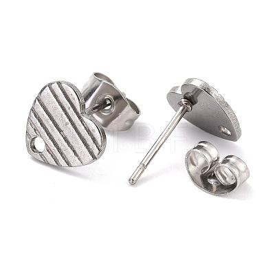304 Stainless Steel Stud Earring Findings STAS-I183-03A-P-1