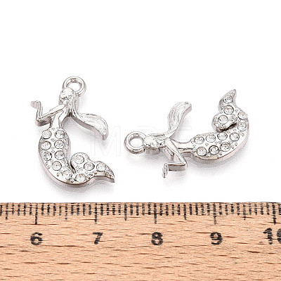 Alloy Rhinestone Pendants FIND-N008-19P-1