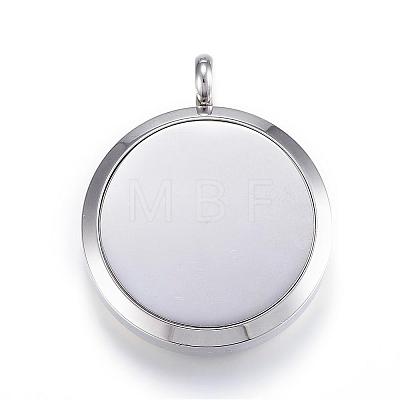 316 Surgical Stainless Steel Diffuser Locket Pendants STAS-E112-20-1
