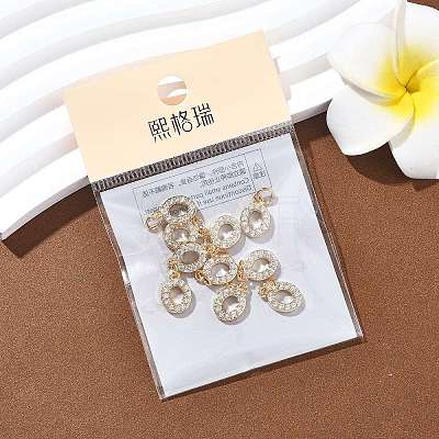 SHEGRACE Brass Micro Pave Clear Cubic Zirconia Pendants XGRQ29684-394G-O-1