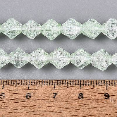 Transparent Crackle Glass Beads Strands GLAA-Q115-04A-06-1