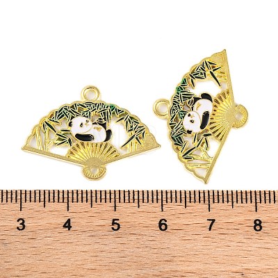 Golden Plated Alloy Enamel Connector Charms ENAM-Z017-15G-02-1