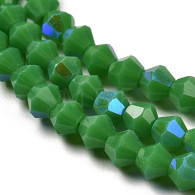 Opaque Solid Color Imitation Jade Glass Beads Strands GLAA-F029-P4mm-D08-1