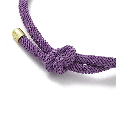 Adjustable Nylon Round Milan Cord Slider Bracelet Making FB-H001-01G-13-1