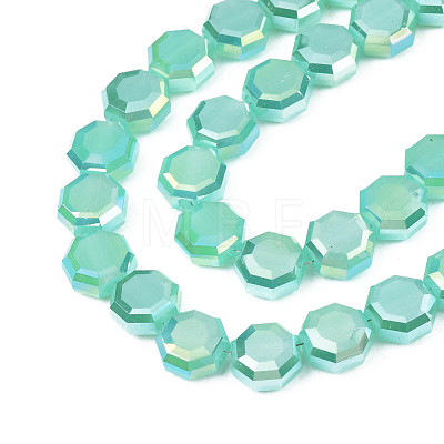 Electroplate Glass Beads Strands EGLA-N002-27-E05-1