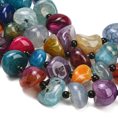 Natural Dragon Veins Agate Beads Strands GG-L001-I01-01G-1