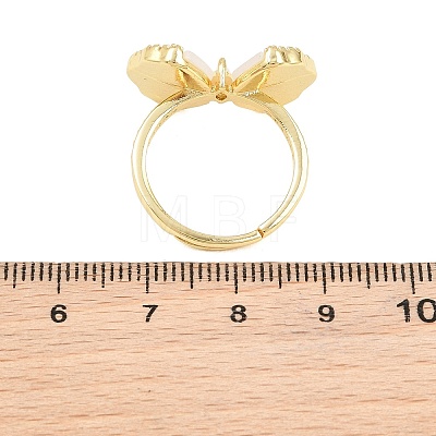 Brass Micro Pave Cubic Zirconia Cuff Open Rings KK-CBAD104-03G-1
