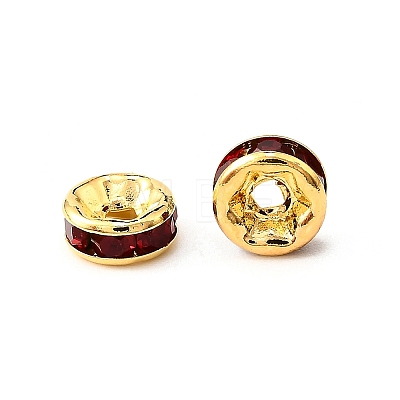 Brass Grade A Rhinestone Spacer Beads RSB036NF-09G-1