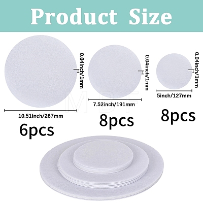 22Pcs 3 Styles Felt Anti-Slip Pad DIY-GF0011-30A-1