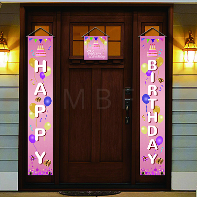 Polyester Hanging Sign for Home Office Front Door Porch Decorations HJEW-WH0023-001-1